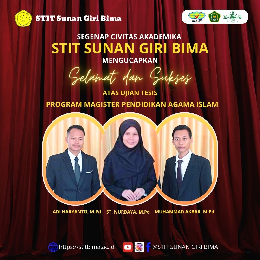Ketiga Alumni STIT Sunan Giri Bima Raih Gelar Magister Pendidikan di STAI Al Furqan Makassar